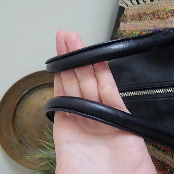 Coach Ashley Black Leather Satchel Bag